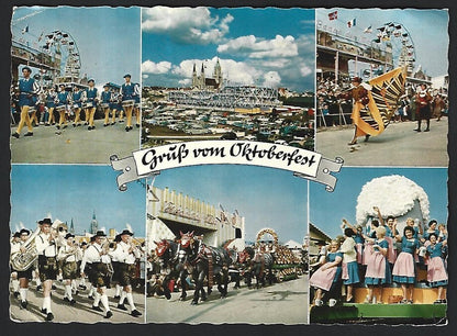 Germany interesting multi franking on 1951 postcard to Bombay, India