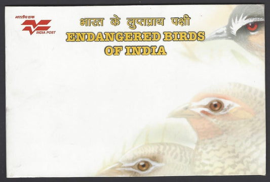 India 2009 Endangered Birds of India maxicards (4) in presentation pack