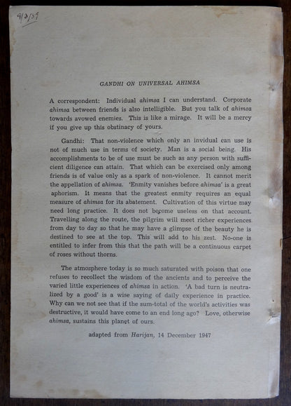 Gandhi Marg by Gandhi Peace Foundation July 1958 issue 80pgs India