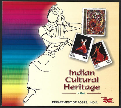 India 1975 CULTURAL HERITAGE presentation pack with 1975 Dances & 2000 Madhubani