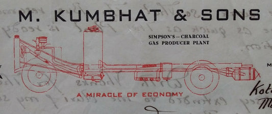 India 1942 M. Kumbhat & Sons Simson’s Charcoal Gas Plant signed letter