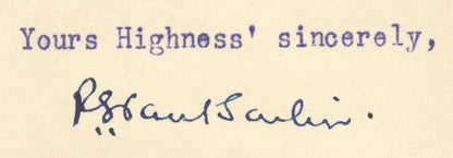 India 1935 crested letter signed Ruler of BHOR Pant Sachiv Raghunath Rao II