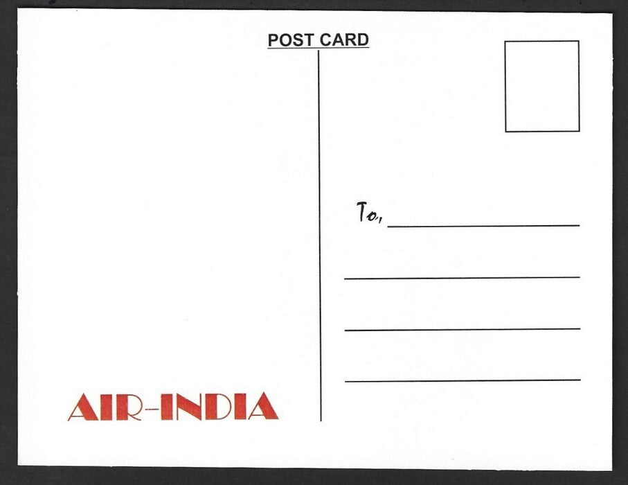 AIR INDIA PARIS reprinted postcard