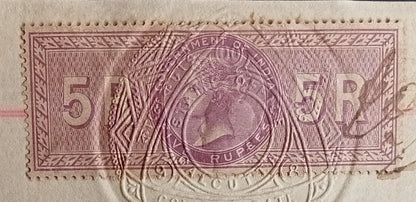 GB Mayors Court & Justice Room (2) & India QV SP Adh 5R on 1898 document zaz