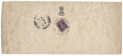 India 1960 DIPLOMATIC BAG cover from Ambassador for USA remailed DHQ New Delhi