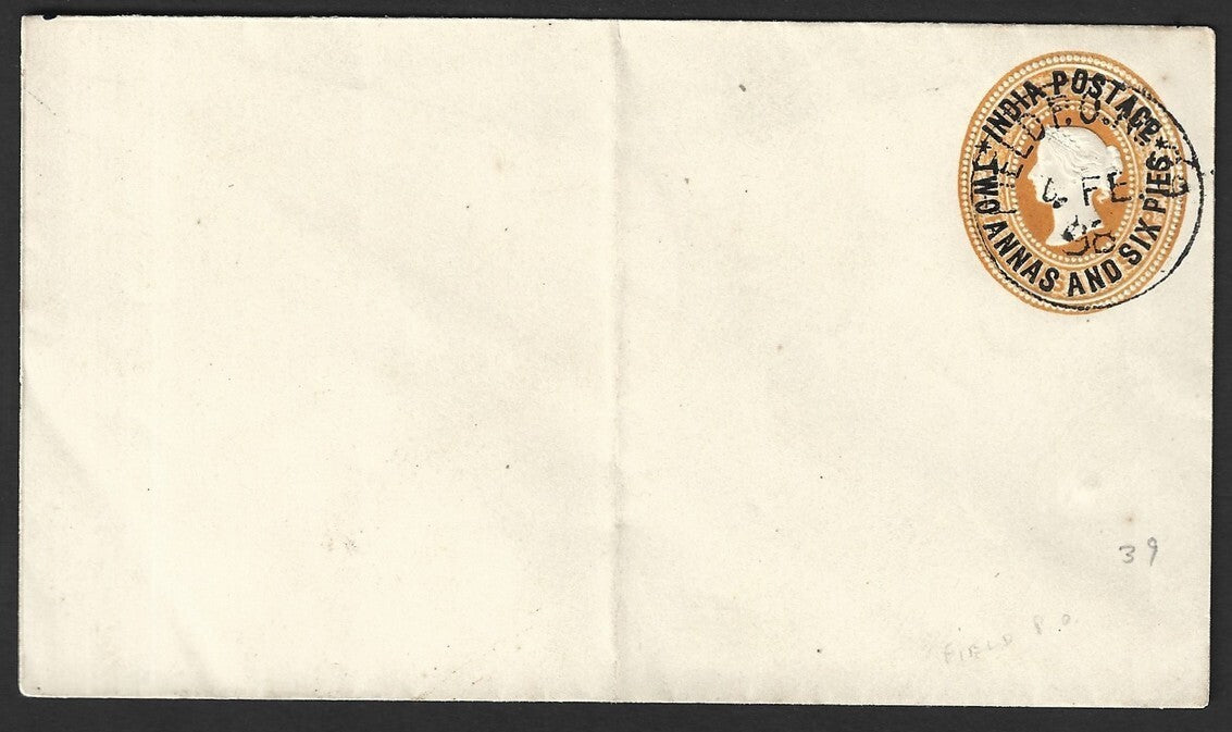 4s. India 1898 NWF Campaign FPO 39 2nd Bde., Barku on unused envelope
