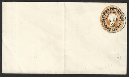 4s. India 1898 NWF Campaign FPO 39 2nd Bde., Barku on unused envelope