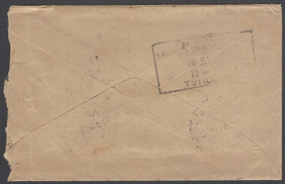 AOP Ceylon WW2 World War 2 censor hs on 1942 advertisement cover to India