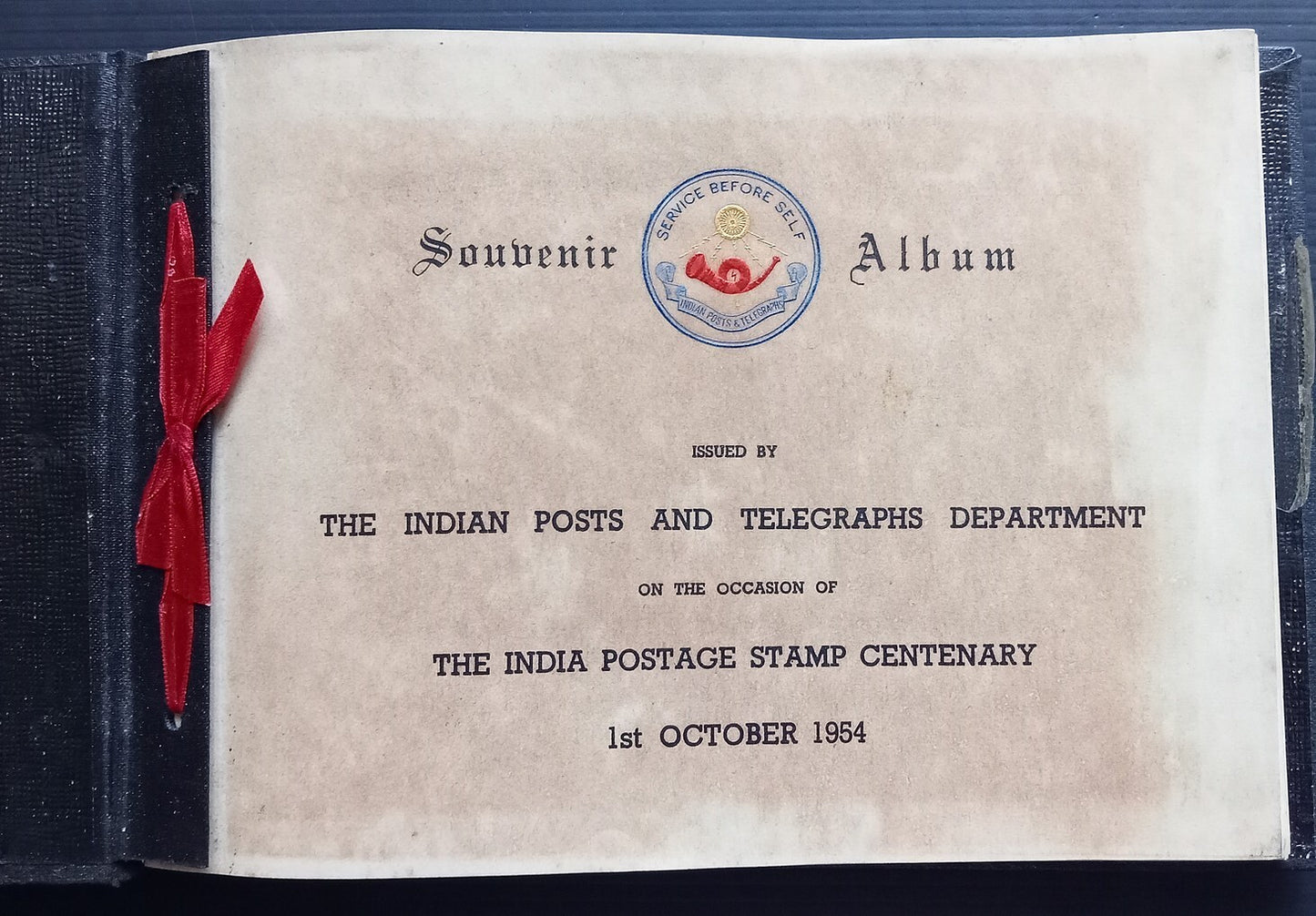 India 1954 Postage Stamp Centenary official album Replicas of all issued stamps