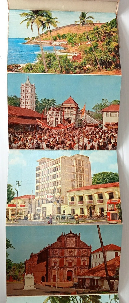 AOP India vintage 10 postcard folder SOUVENIR GOA