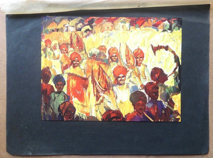 India Pola by S V Waghulkar vintage Print 17cm x 24cm