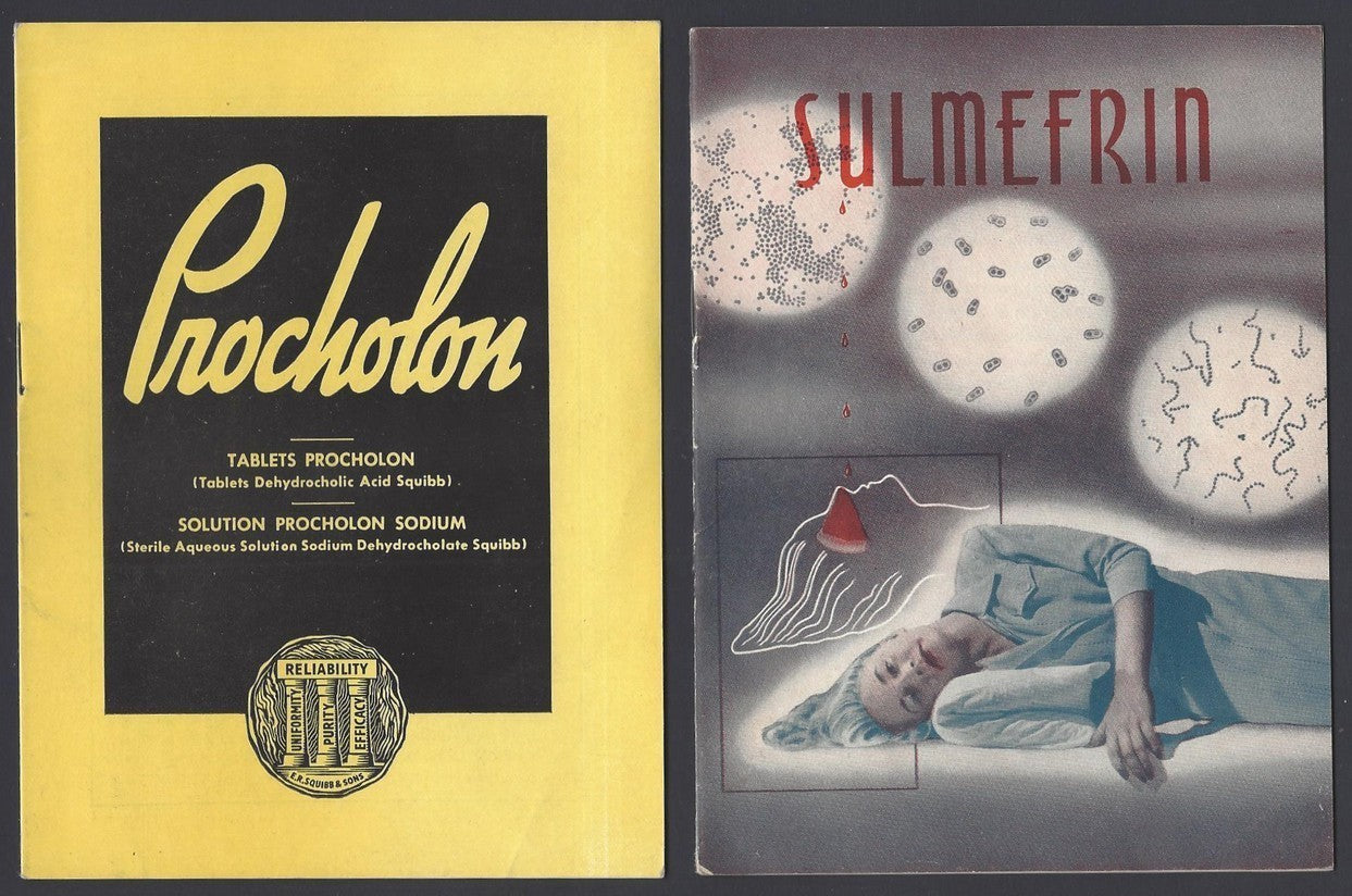India 1940s to 1950s SQUIBB medical advertisement brochures (11) ZAZ