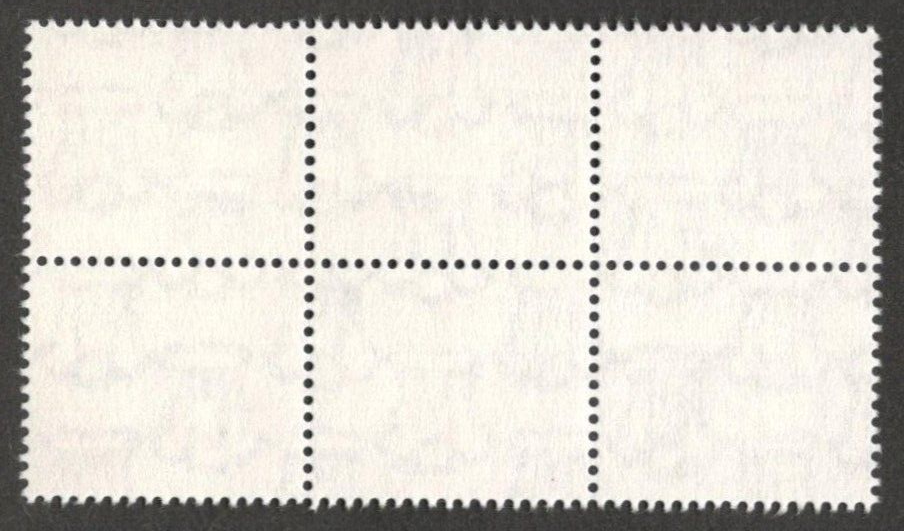 (AOP) India Ashoka watermark block of 6 - unprinted error MNH