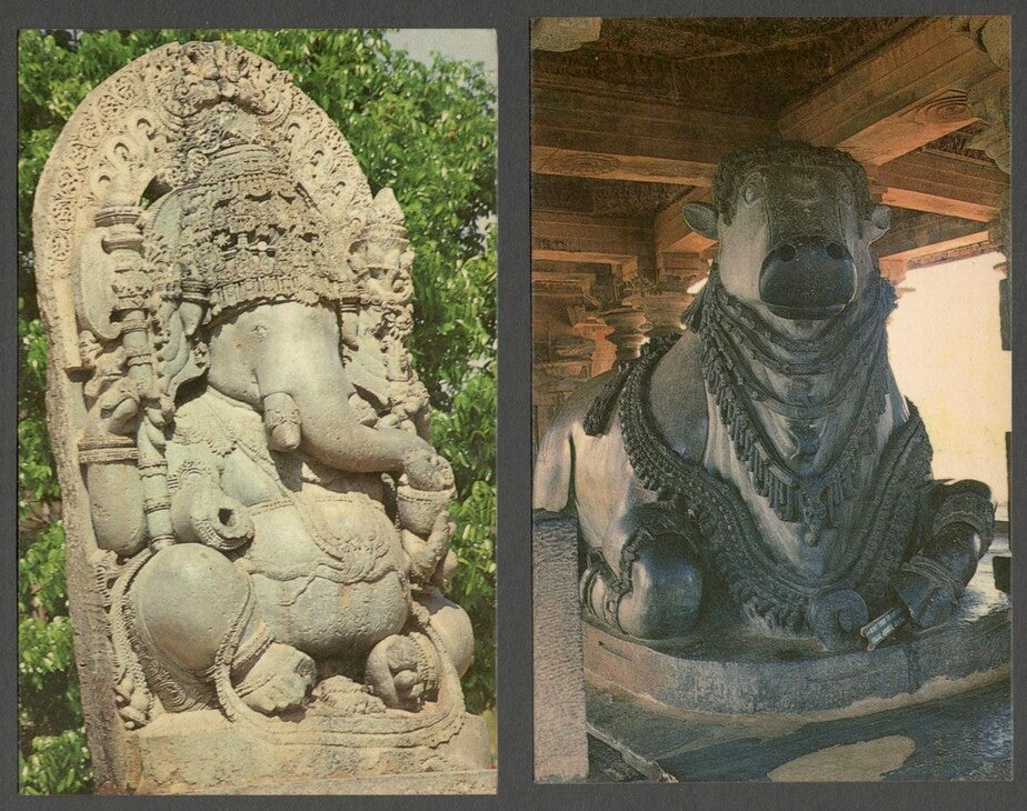 AOP India vintage postcards HALEBEEDU (10)