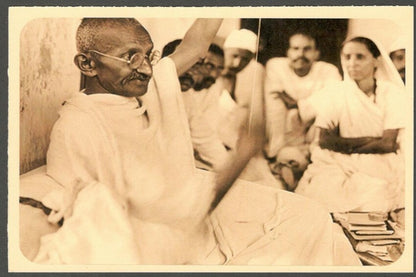 AOP India full back pictorial 50p Gandhi postal card GANDHI 