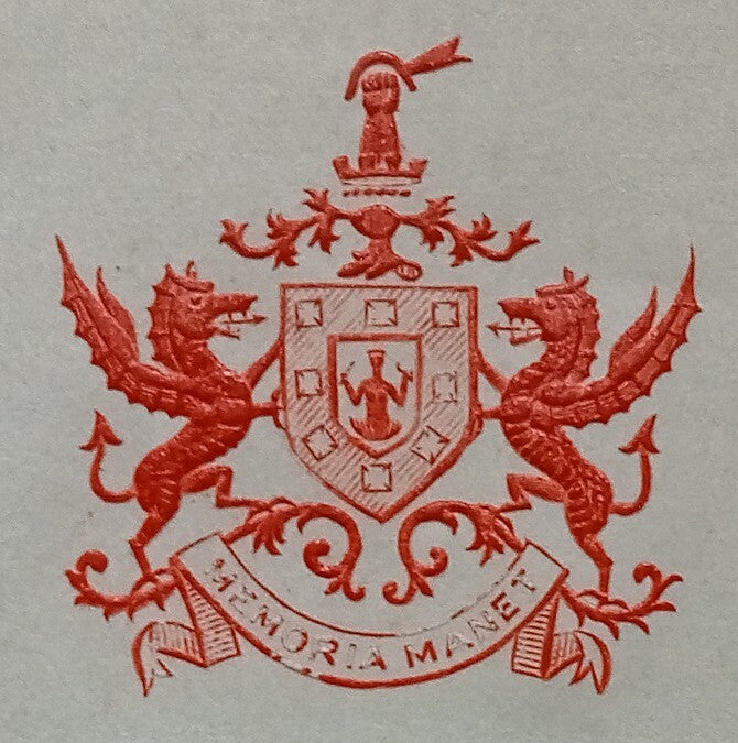 CHHOTA UDEPUR crested letter signed by the Dewan 1941 India
