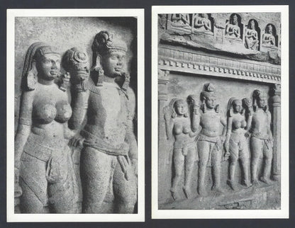 AOP India KANHERI CAVES set of 15 vintage postcards