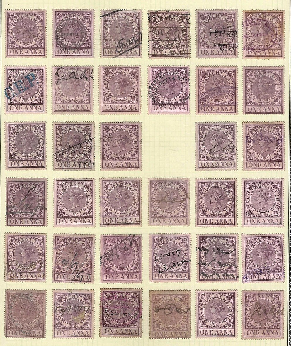 India collection of revenue stamps on sheets