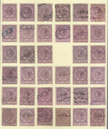 India collection of revenue stamps on sheets