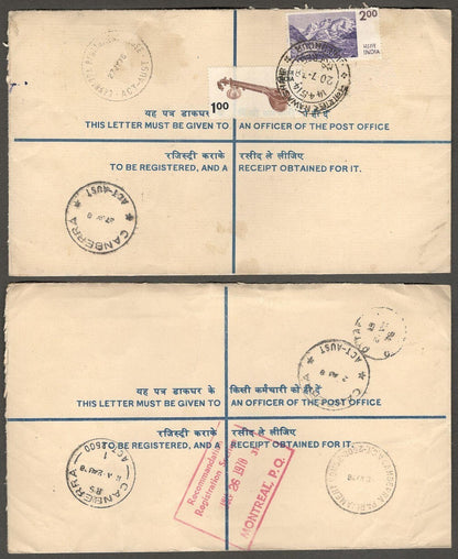 (AOP) India uprated registered envelopes to Australia (29)