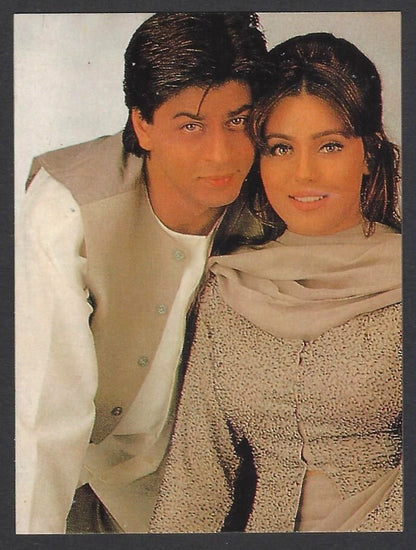 AOP Bollywood India promotional mini postcard (3x4 inches) SHAH RUKH & MAHIMA