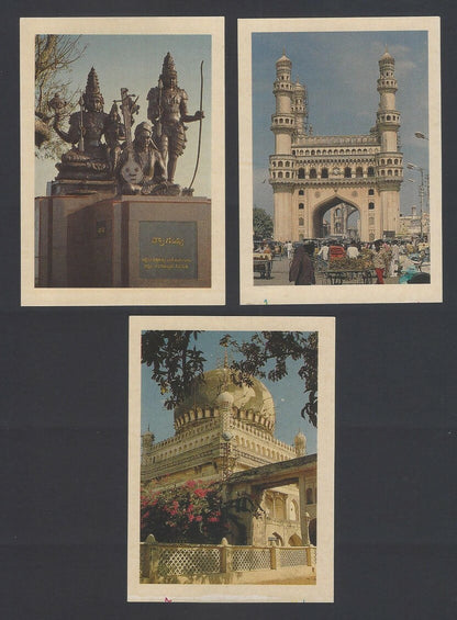 India Hyderabad vintage set of 10 miniature postcards