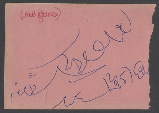 AOP India Satabdi Roy, Bengali Actress signed autograph book page 