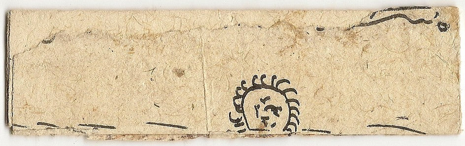 India 1600s Chilka Dak EL hand-drawn Sun Guild Mark