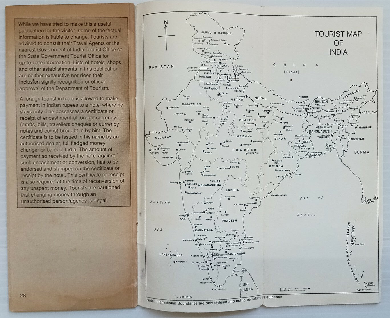 AOP India vintage tourist brochure TRIVANDRUM
