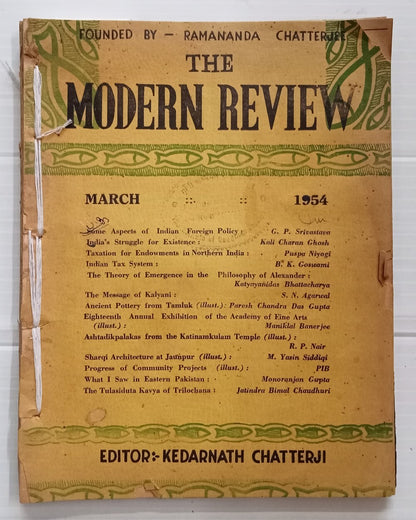 AOP India MODERN REVIEW Mar 1954 India's Struggle for Existence
