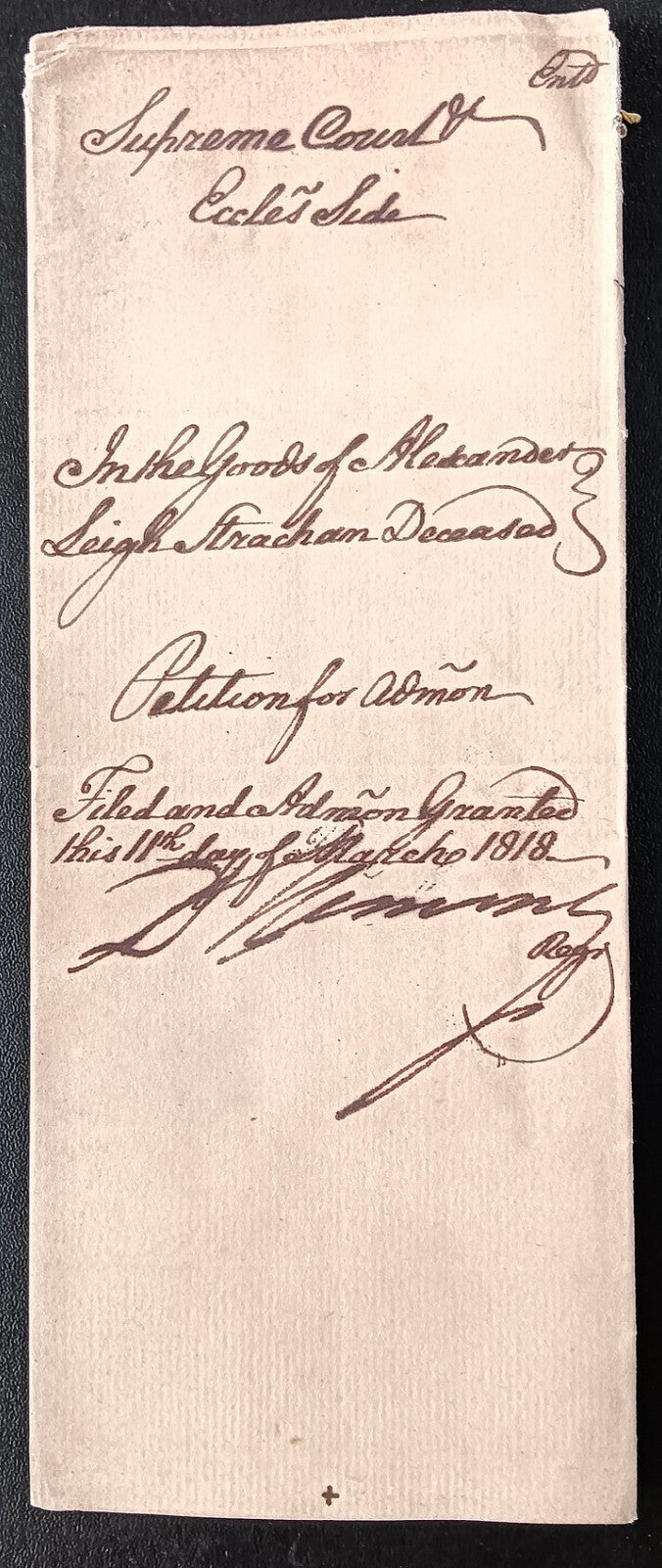 India King George IIII 1818 Fort William, Calcutta 3 page document