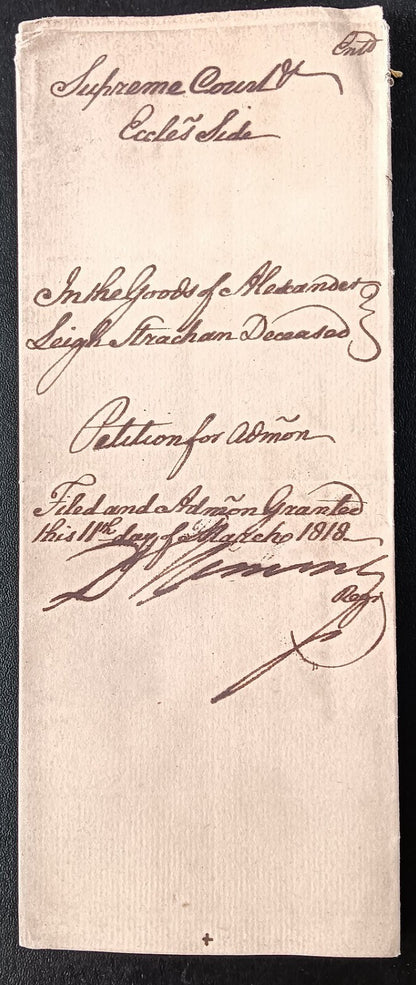 India King George IIII 1818 Fort William, Calcutta 3 page document