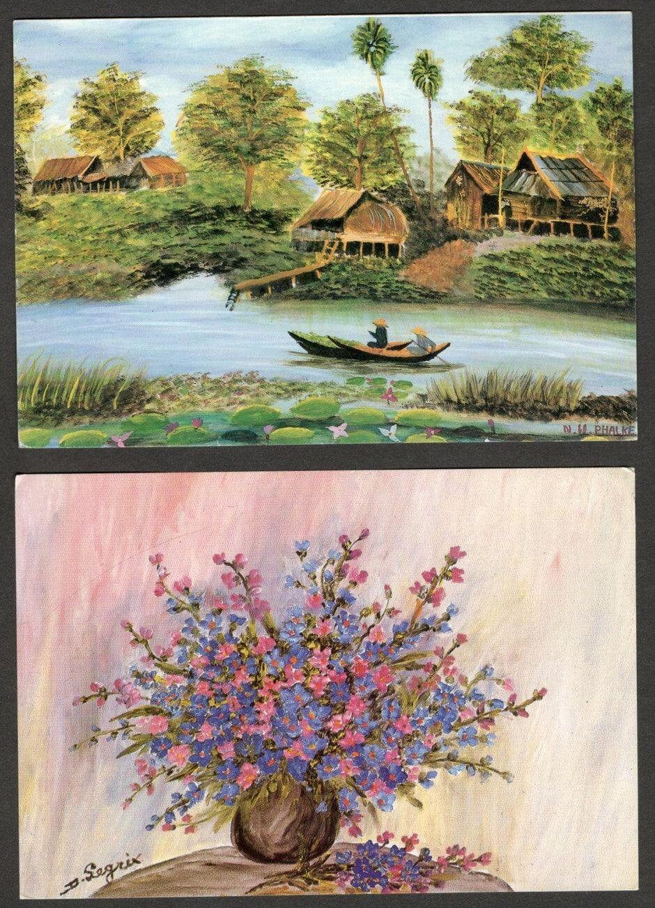 AOP India vintage mixed lot of 31 postcard