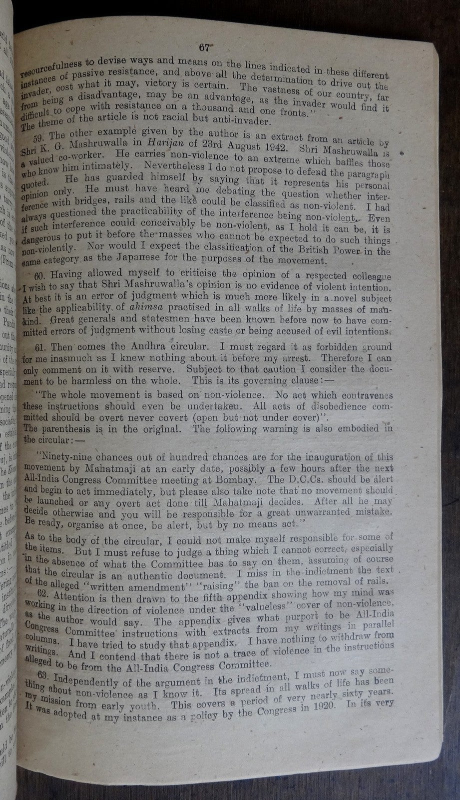 India 1944 GOI publication CORRESPONDENCE WITH MR. GANDHI 1942-4 125pgs
