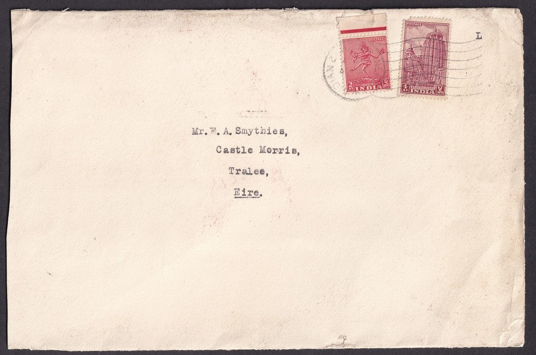 India used NEPAL 1950 MAHARAJA NEPAL cover canc. "INDIAN EMBASSY (NEPAL)" comet