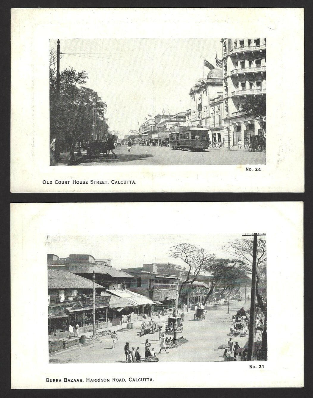 India Calcutta vintage postcard series x 10