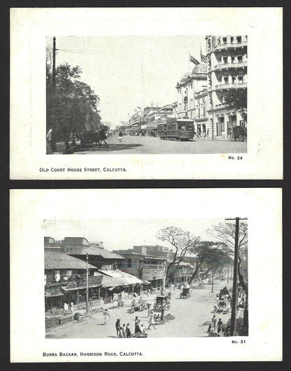 India Calcutta vintage postcard series x 10