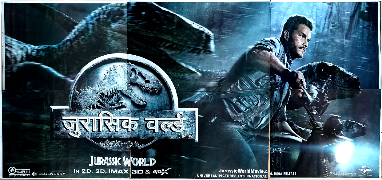 Jurassic World 2015 6 sheets India poster 90"x120"