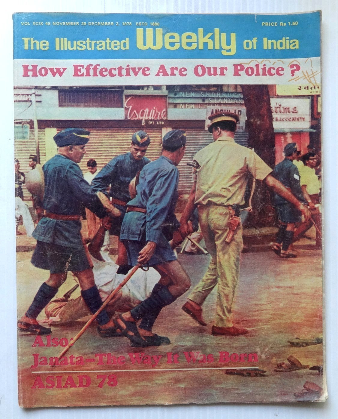 The Illustrated Weekly of India 26th Nov 1978 How Effective Are Our Police ?