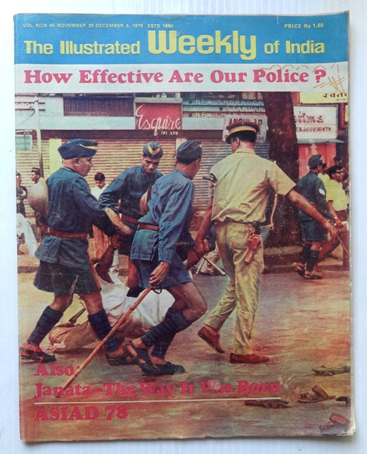 The Illustrated Weekly of India 26th Nov 1978 How Effective Are Our Police ?