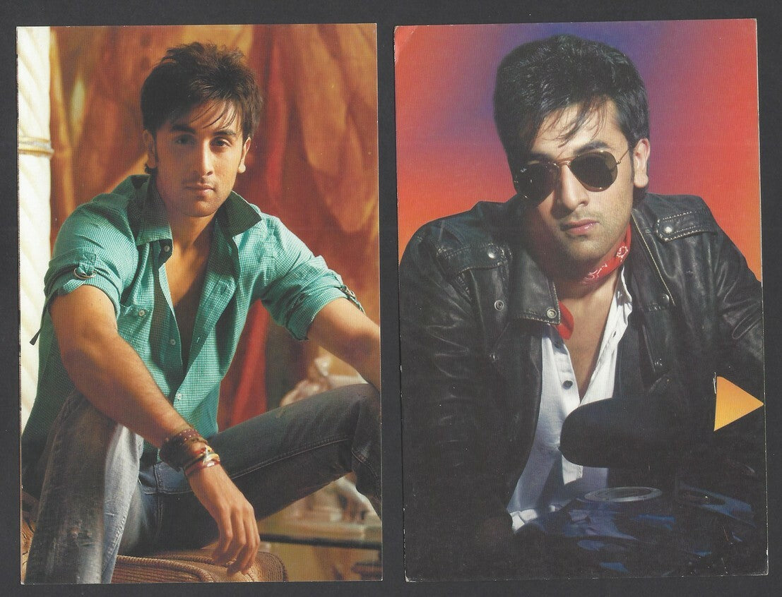 India BOLLYWOOD Ranbir Kapoor postcards x 6