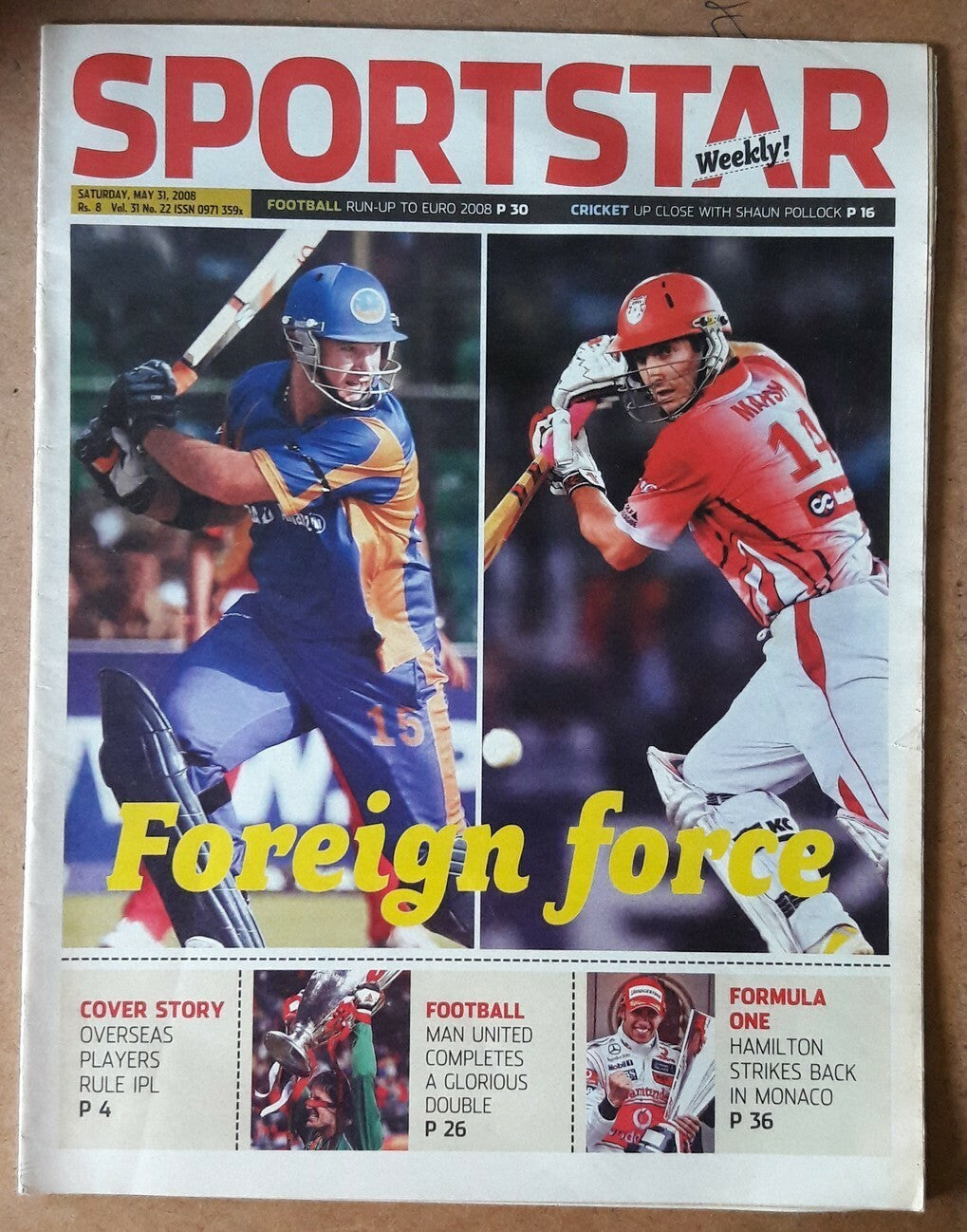 India Sportstar 2006-12 CRICKET cover issues 10” X 13” (5)