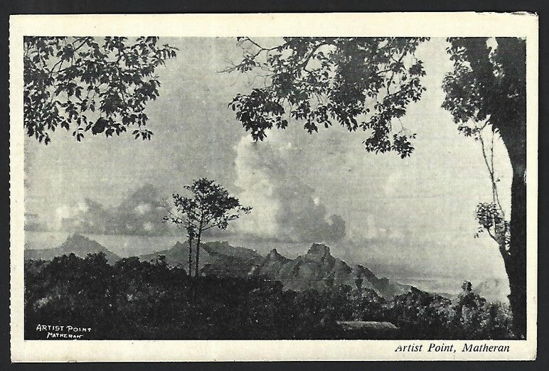 India MATHERAN vintage postcard Artist Point