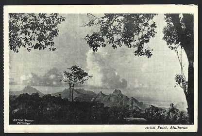 India MATHERAN vintage postcard Artist Point