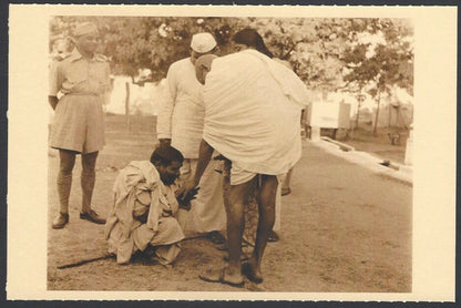 AOP India full back pictorial 50p Gandhi postal card GANDHI 