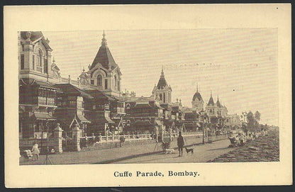 India BOMBAY vintage postcard Cuffe Parade by Taraporevala