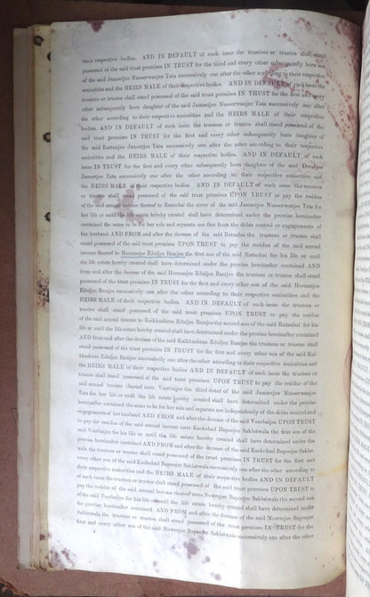 India 1887 Indenture signed Jamshetji, Dorabji, Ratanji & Sir Ratan TATA