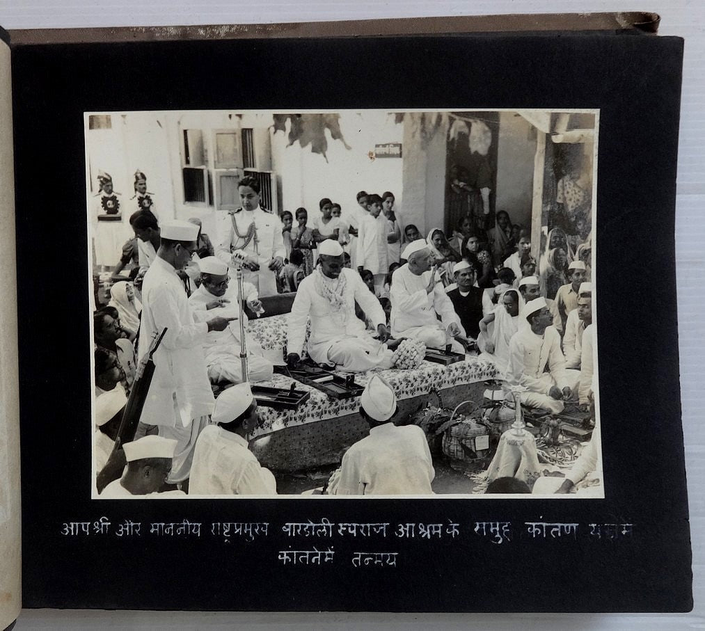 India 1950 photo album President Rajendra Prasad in BARDOLI 27 photos zaz
