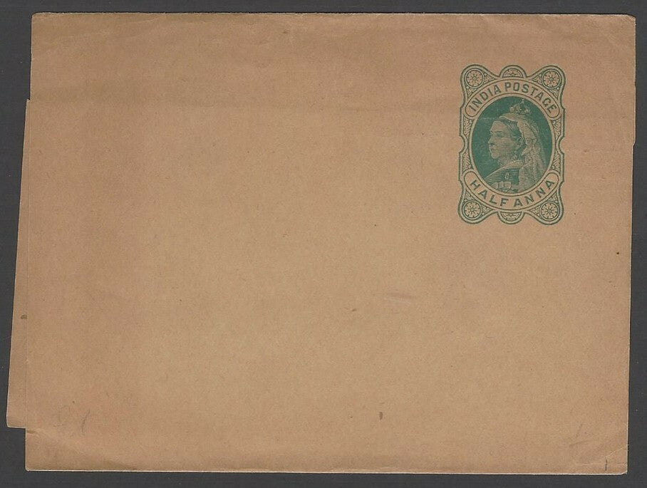 India Queen Victoria 1/2a green wrapper mint