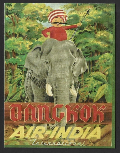 AIR INDIA BANGKOK reprinted postcard